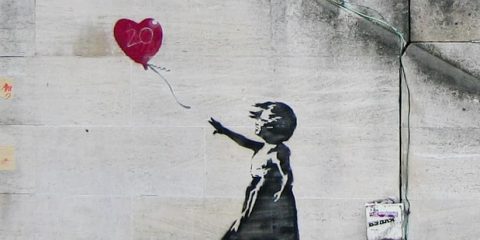 Banksy Girl and Heart Balloon 2840632113